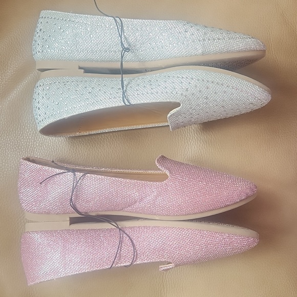 Set of Metallic Rhinestone Smoker Shoes! NEW! Rampage. 2 Pairs Blingy!! - Picture 8 of 16